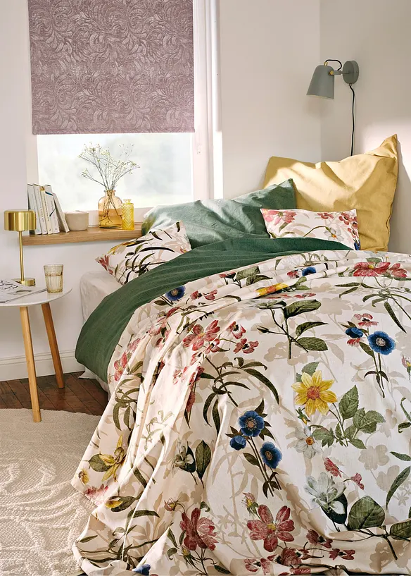 Stort sengeteppe med blomsterdesign, bonprix