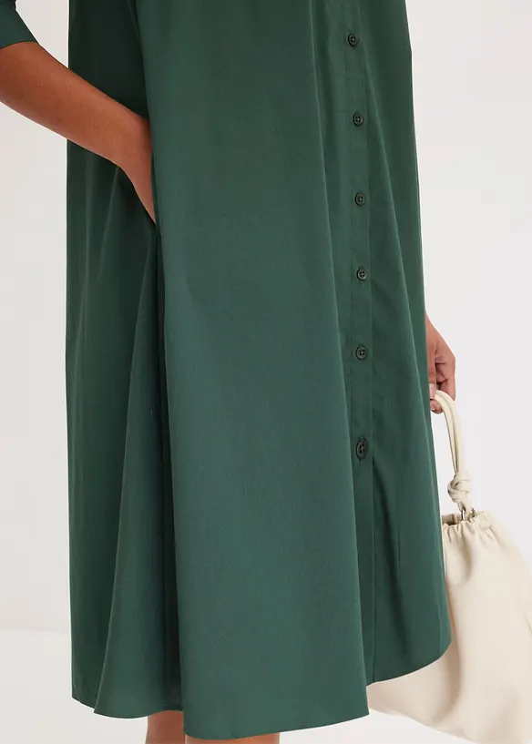 Skjortekjole med bomull, bonprix