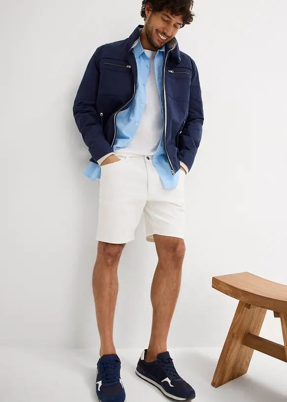 Denimshorts med stretch, Loose Fit ekstra vid, bonprix