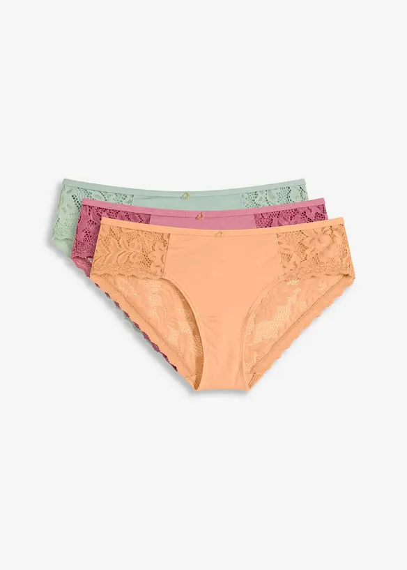 Hipstertruse i myk modal (3-pack), bonprix