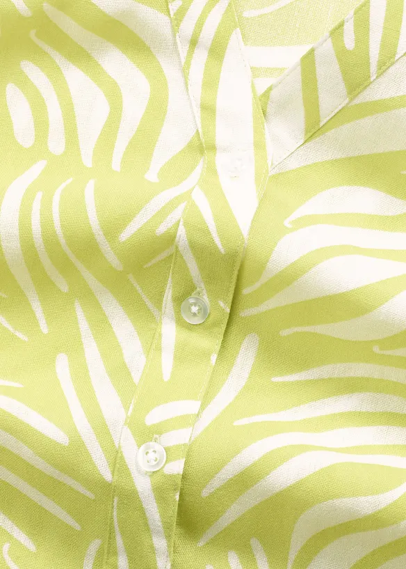 Kortermet bluse i lin-look, bonprix