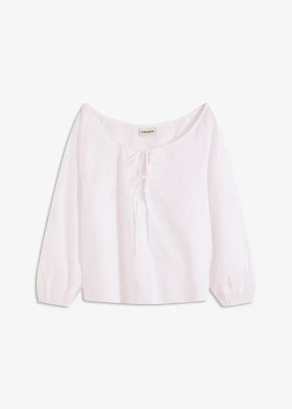 Bluse i ren økologisk bomull, bonprix