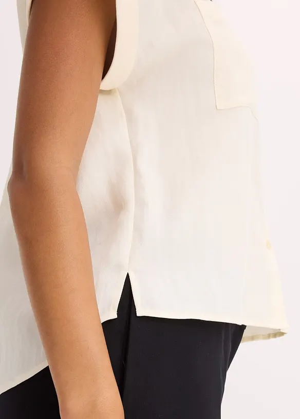 Kortermet bluse i lett materialmiks med lyocell, bonprix