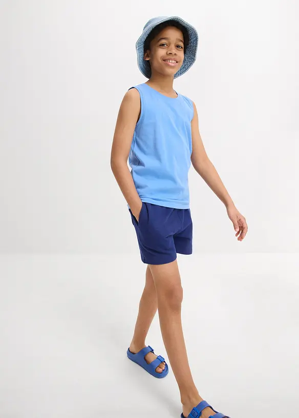 Singlet med &oslash;kologisk bomull (5-pack), bonprix