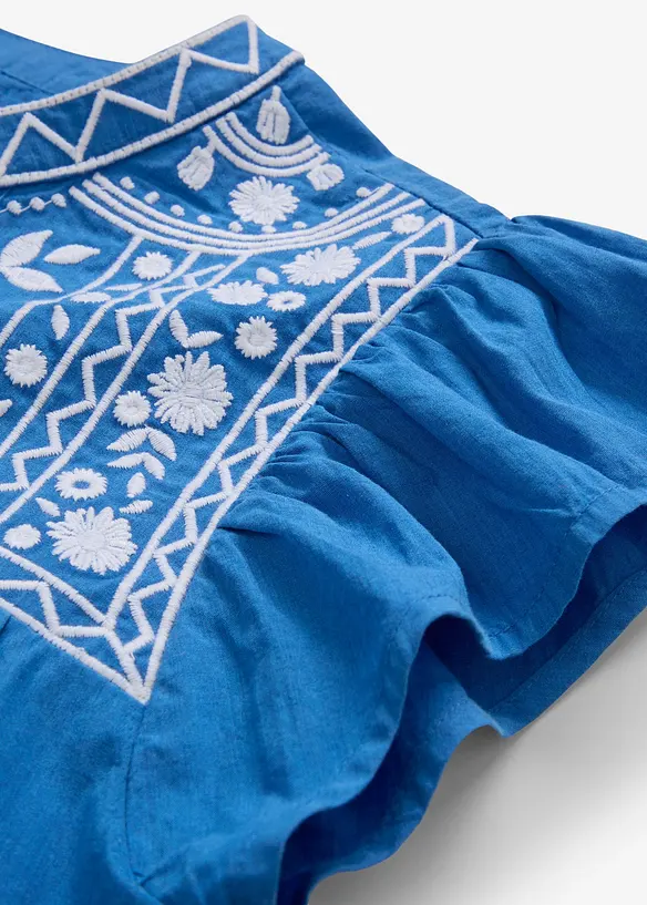 Tunika med silke og broderi, bonprix