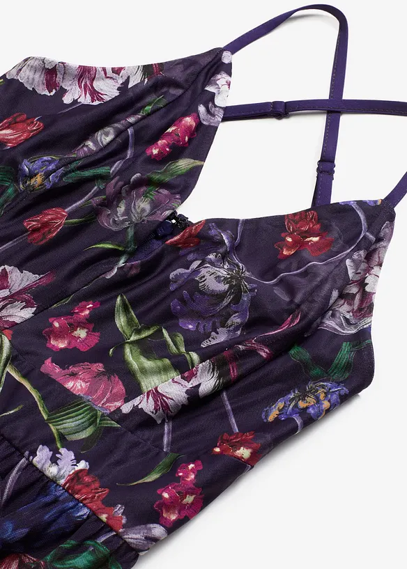 Maxi-stroppekjole i tyll, bonprix