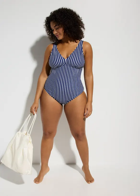 Shape-badedrakt med dyp utringning, middels formende, bonprix