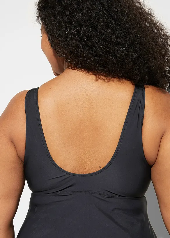 Shape-badekjole med V-hals, middels formende, bonprix