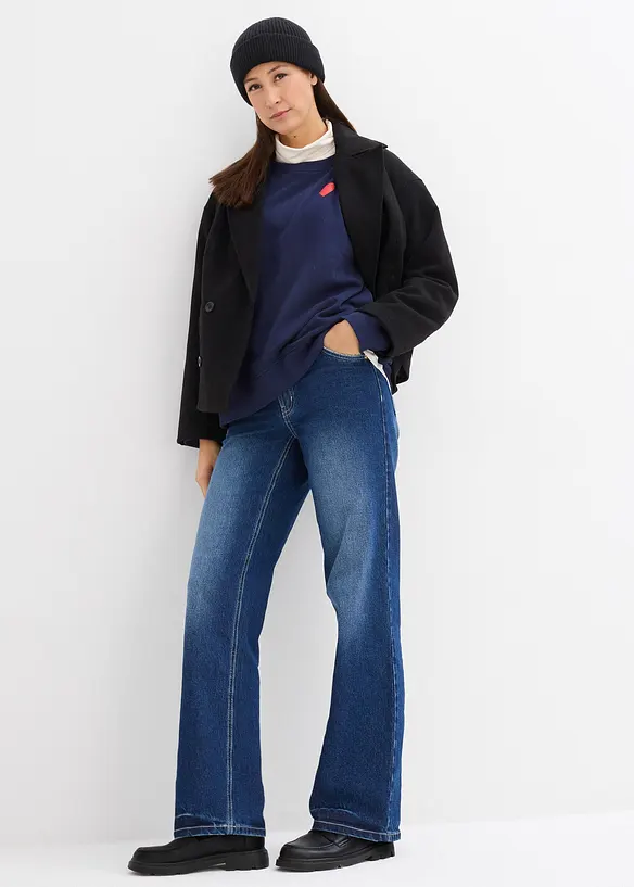 2-i-1-mammasweatshirt i økologisk bomull, bonprix