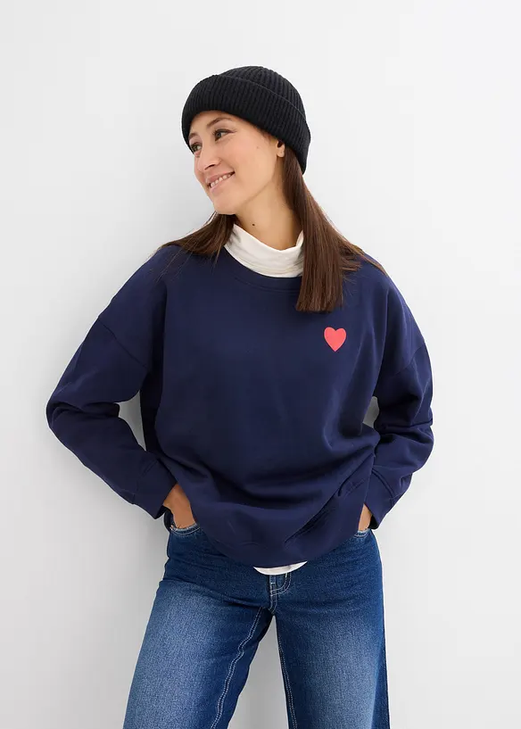 2-i-1-mammasweatshirt i økologisk bomull, bonprix