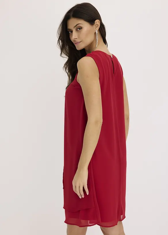 Chiffonkjole med strasspynt, bonprix