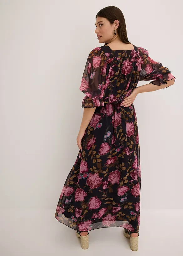 Maxikjole i chiffon, bonprix