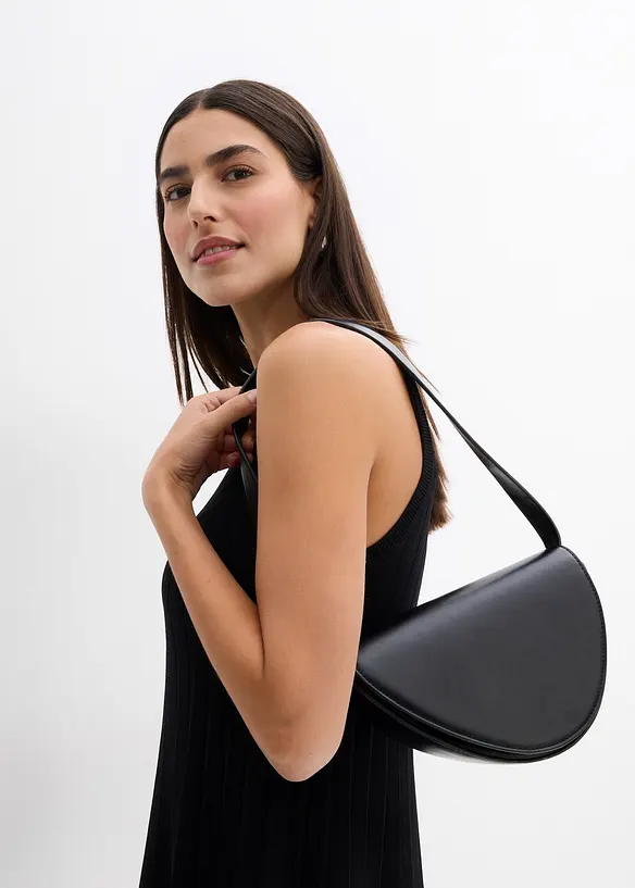 Strikket kjole i viskosemiks og A-fasong, bonprix