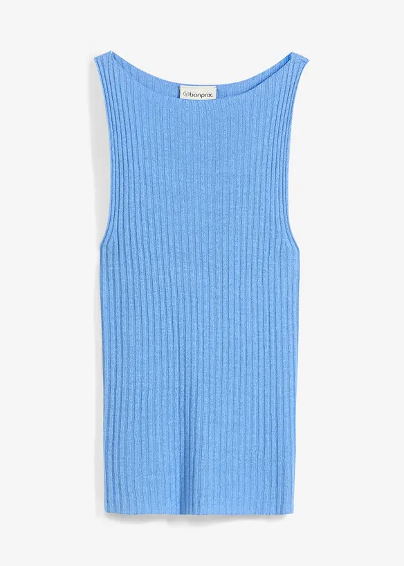 Strikket topp i viskosemiks og figurnær modell, bonprix