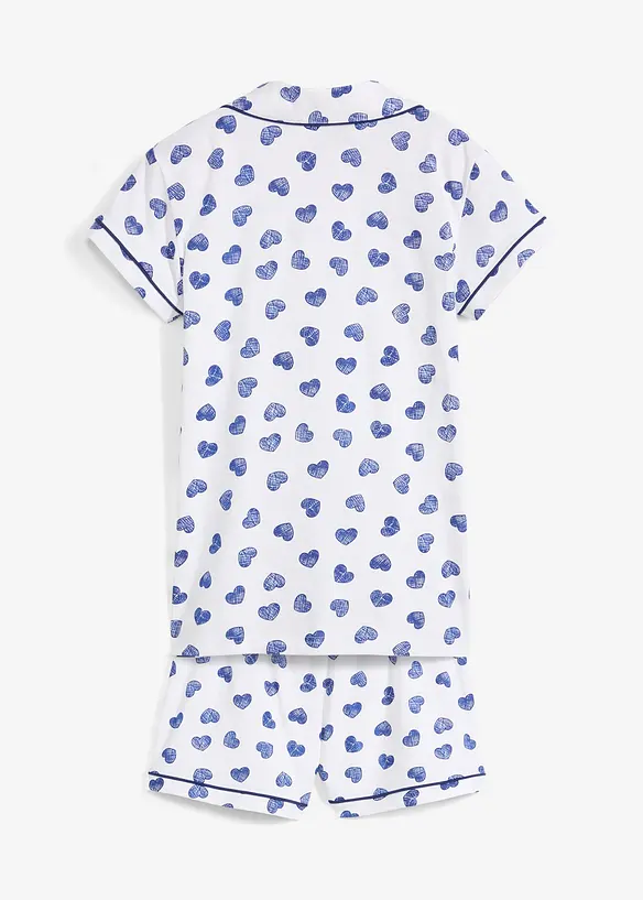 Kort pyjamas med myk økologisk bomull (2-delt sett), bonprix