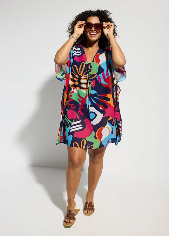Strandtunika i chiffon, bonprix