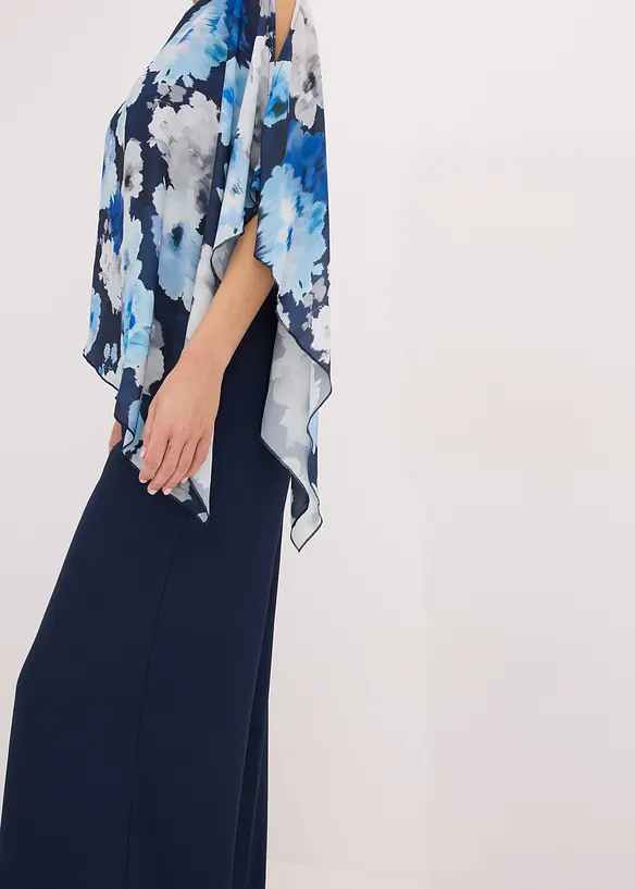 Jumpsuit med cape, bonprix