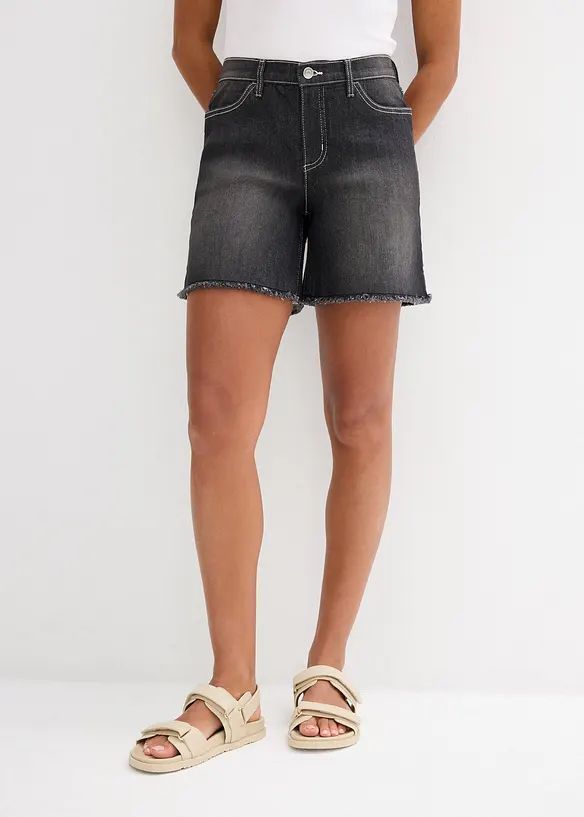 Jeansshorts, Mid Waist, stretch, bonprix