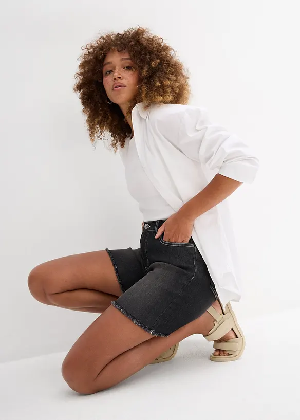 Jeansshorts, Mid Waist, stretch, bonprix