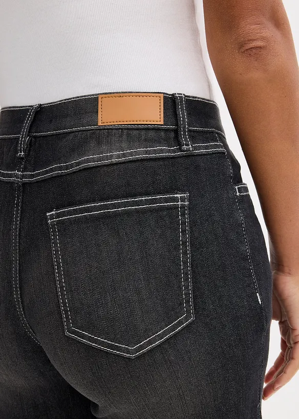 Jeansshorts, Mid Waist, stretch, bonprix
