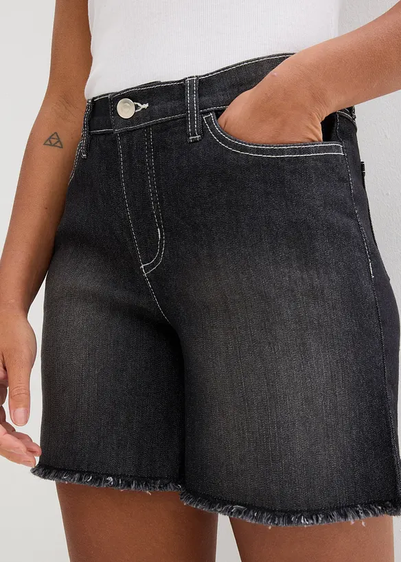 Jeansshorts, Mid Waist, stretch, bonprix