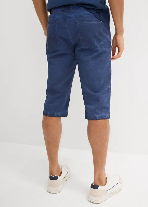 Lang bermudashorts med stretch i vasket look, Regular Fit, bonprix
