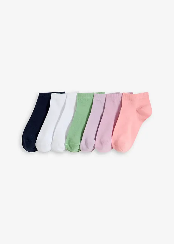 Sneakerssokker med økologisk bomull (7-pack), bonprix