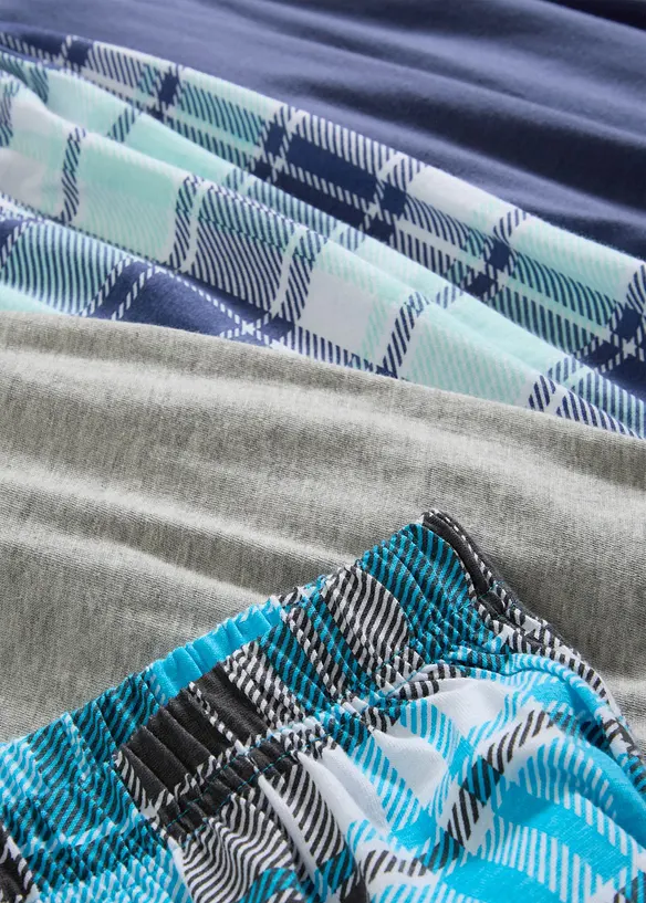 Kort pyjamas med myk økologisk bomull (4-delt sett), bonprix
