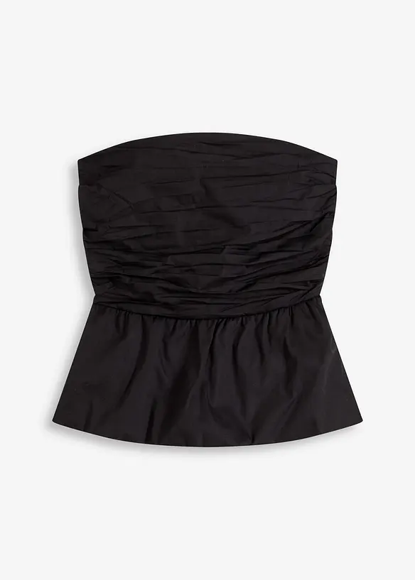 Bandeau-bluse med ballongsøm, bonprix