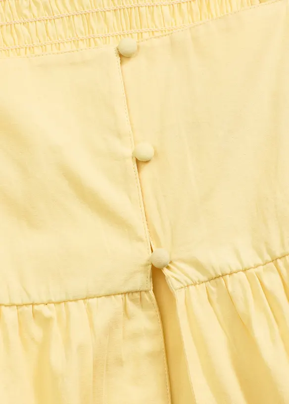 Bluse med puffermer og knapper, bonprix