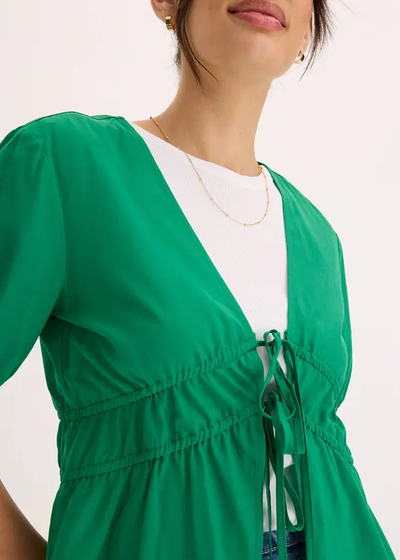 Bluse med sløyfer, bonprix