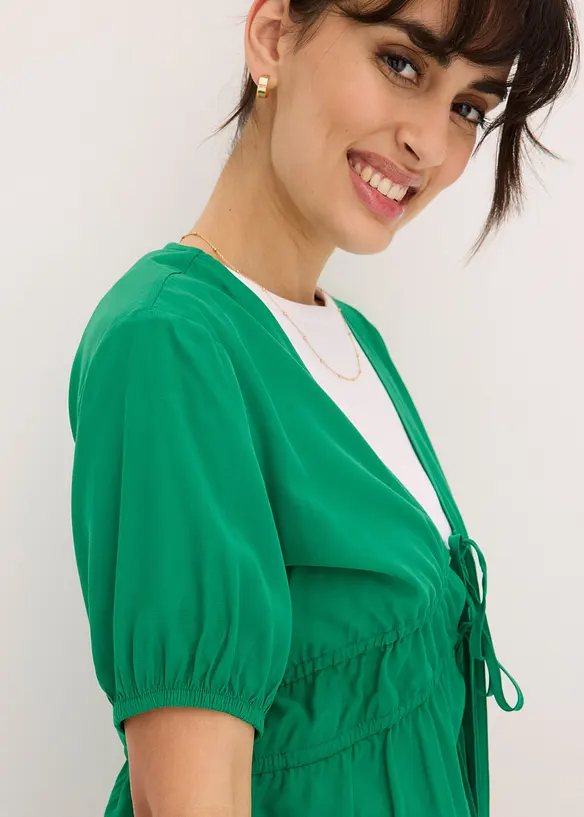 Bluse med sløyfer, bonprix