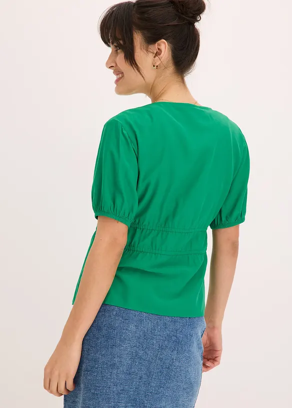 Bluse med sløyfer, bonprix