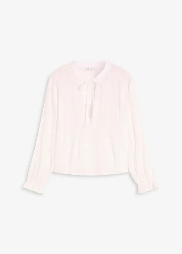 Bluse med hullbroderi, bonprix