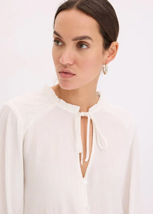 Bluse med metalliske striper, bonprix