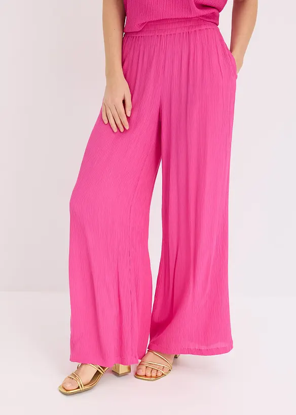 Pull on-bukse i lett viskose, bonprix