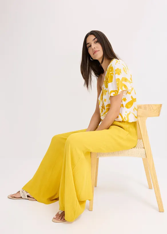 Pull on-bukse i lett viskose, bonprix