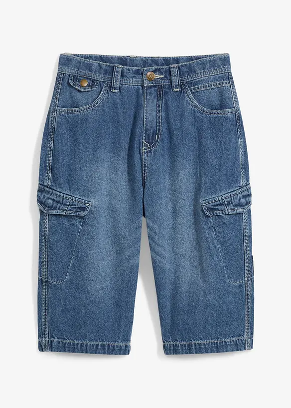 Bermudashorts i denim i 100% bomull, Loose Fit, bonprix