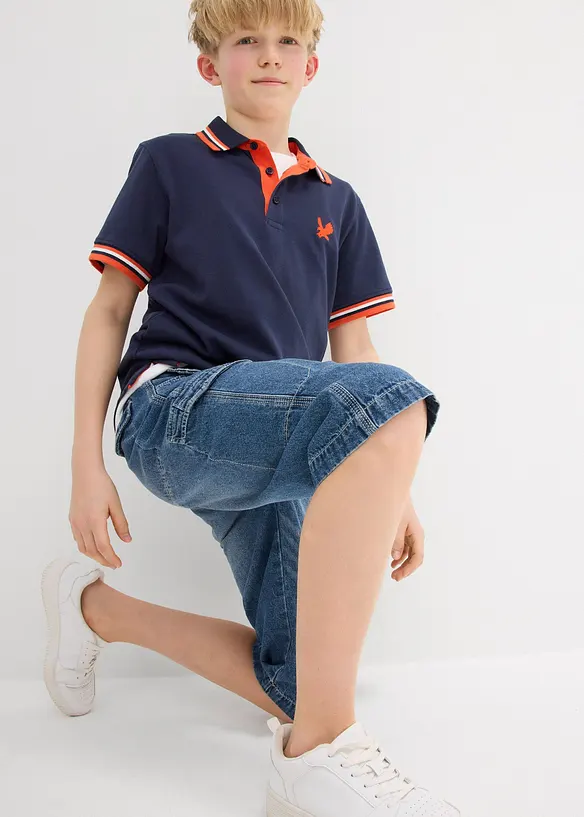 Bermudashorts i denim i 100% bomull, Loose Fit, bonprix