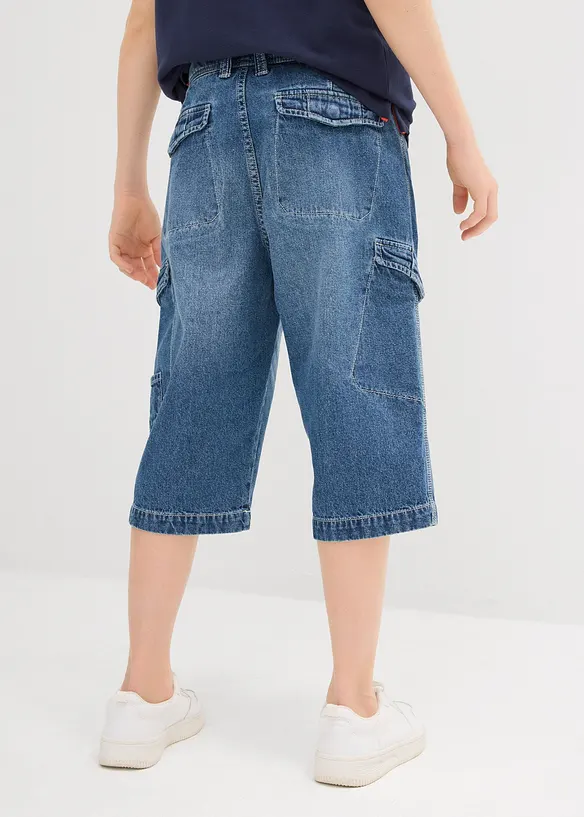 Bermudashorts i denim i 100% bomull, Loose Fit, bonprix