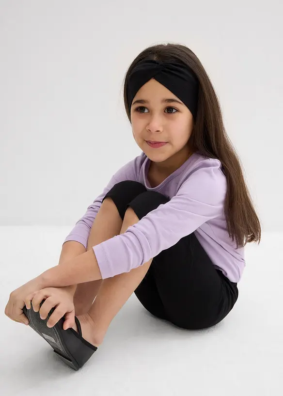 Caprileggings i økologisk bomull med elastan (2-pack), bonprix