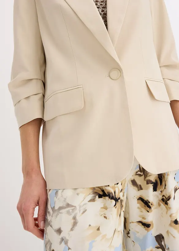 Blazer i viskose og ledig modell med 3/4-lange ermer, bonprix