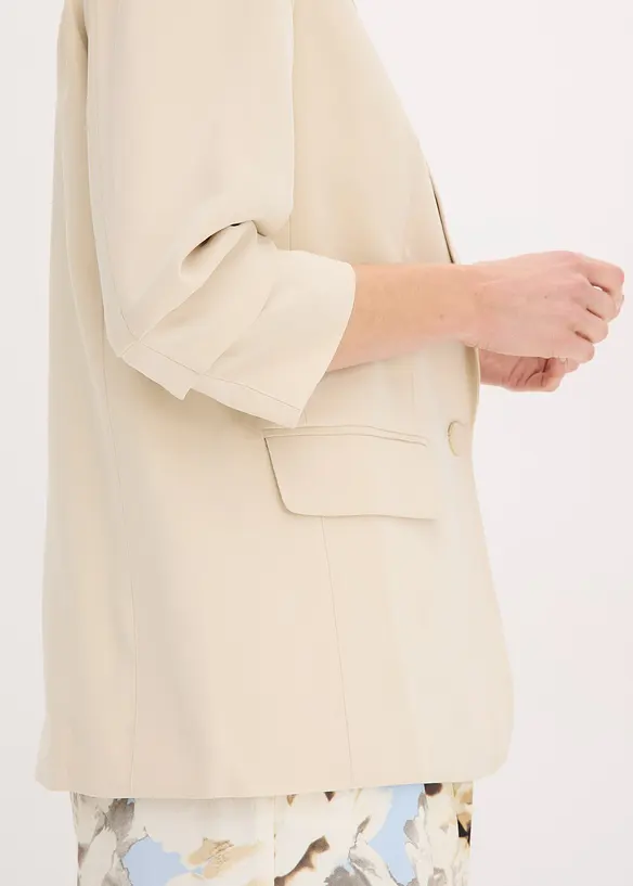 Blazer i viskose og ledig modell med 3/4-lange ermer, bonprix