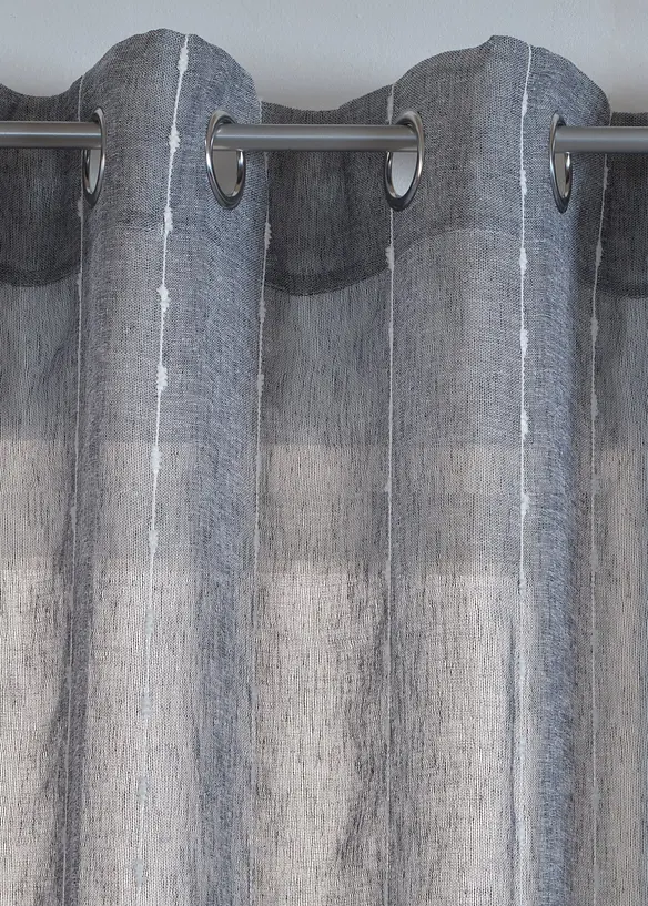 Gardin med vevde striper (1-pack), bonprix