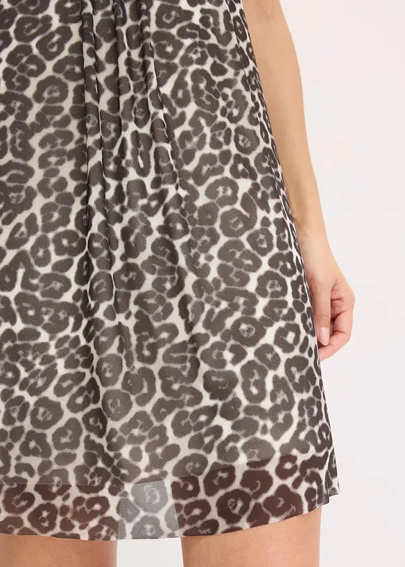 Minikjole med mesh, bonprix