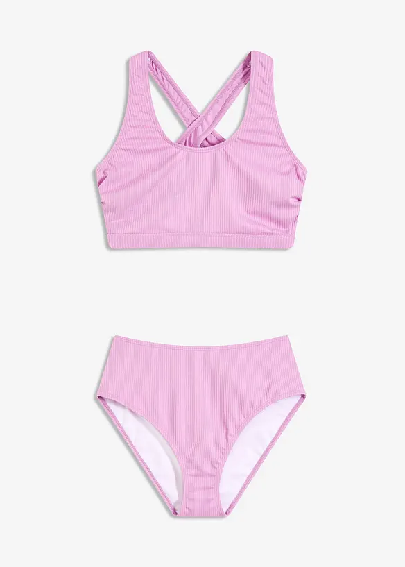 Bustier-bikini i ribbemateriale (2-delt sett), bonprix