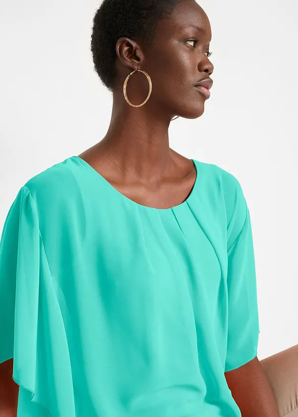 Chiffonbluse med topp under, bonprix