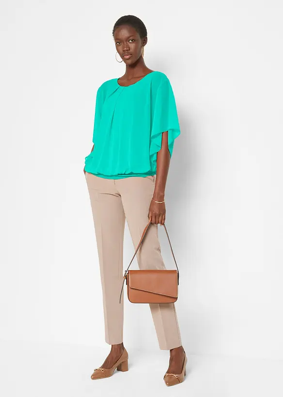 Chiffonbluse med topp under, bonprix