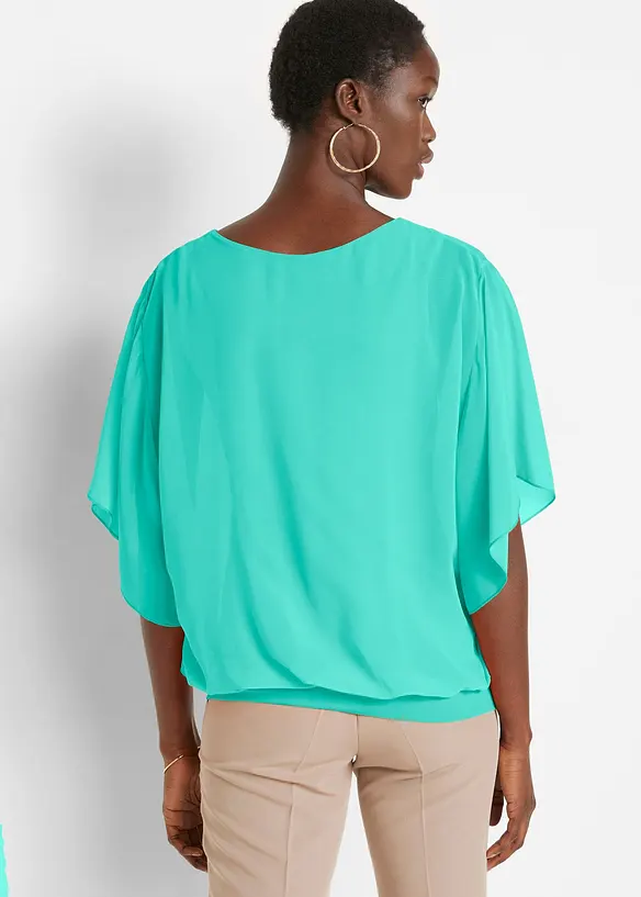 Chiffonbluse med topp under, bonprix