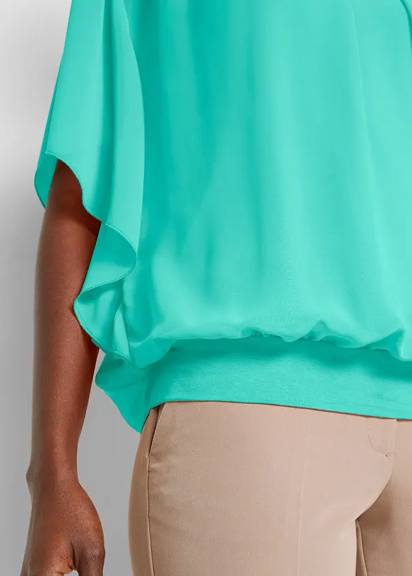 Chiffonbluse med topp under, bonprix
